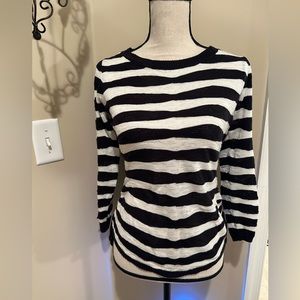 The Limited Black and White Striped Sweater
